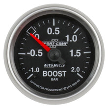 Autometer Sport - Comp II Gauge Vac/Boost 2 1/16in - 1 - +2 Bar Mechanical Universal | 3603 - M2 - JDMuscleBoost Gaugesatm3603-M2