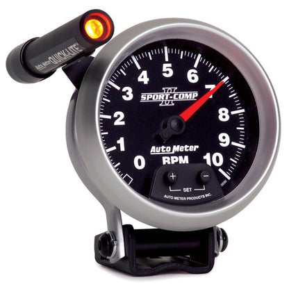 Autometer Sport - Comp II Quick Lite 3 3/4in 10K RPM Pedestal Tachometer Universal | 3690 - JDMuscleTachometersatm3690