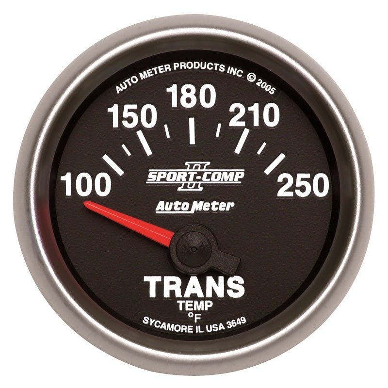 Autometer Sport - Comp II Short Sweep Electronic 100 - 250 Deg F Transmission Temperature Gauge Universal | 3649 - JDMuscleTemperature Gaugesatm3649