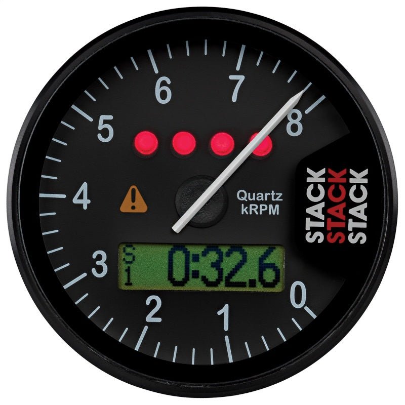 Autometer Stack Display Tachometer 0 - 8K RPM Black Universal | ST700SR - A - JDMuscleTachometersatmST700SR-A