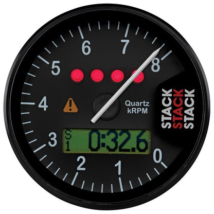 Autometer Stack Display Tachometer 0 - 8K RPM Black Universal | ST700SR - A - JDMuscleTachometersatmST700SR-A