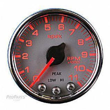 Autometer Tachometer Gauge, 0-11,000 RPM, Silver Dial, Clear Lens, Chrome Bezel, 2 1/16" - Universal