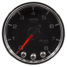 Autometer Tachometer Gauge, 0-8,000 RPM, Black Dial, Clear Lens, Chrome Bezel, 2 1/16" - Universal