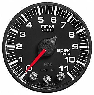 Autometer Tachometer Gauge, 0-8,000 RPM, Black Dial, Flat Anti-Glare Lens, Black Bezel, 2 1/16" - Universal-P334328-P334328-Tachometers-AutoMeter-JDMuscle