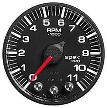 Autometer Tachometer Gauge, 0-8,000 RPM, Black Dial, Flat Anti-Glare Lens, Black Bezel, 2 1/16" - Universal