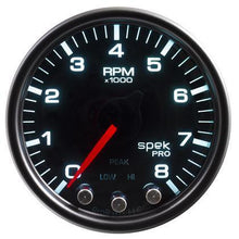 Autometer Tachometer Gauge, 0-8,000 RPM, Black Dial, Smoked Lens, Black Bezel, 2 1/16" - Universal