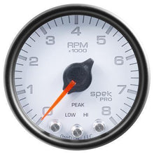 Autometer Tachometer Gauge, 0-8,000 RPM, White Dial, Clear Lens, Black Bezel, 2 1/16" - Universal