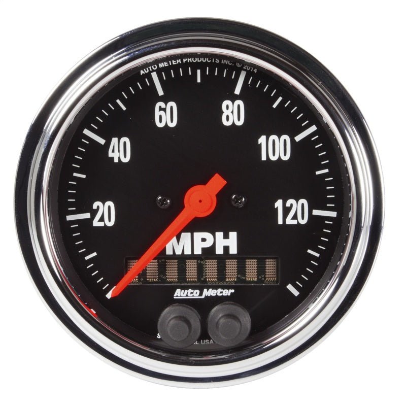 Autometer Traditional Chrome 3 - 3/8in 140 MPH In - Dash Full Sweep GPS Speedometer Universal | 2480 - JDMuscleMulti Gaugesatm2480