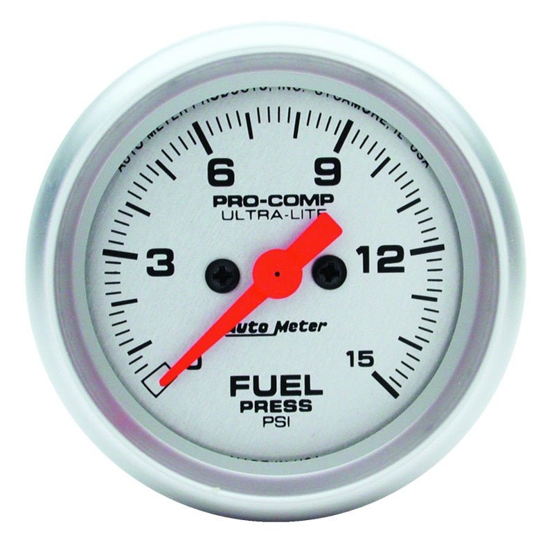 Autometer Ultra - Lite 2 - 1/16in 15psi Fuel Pressure Gauge Digital Stepper Motor Universal | 4361 - JDMuscleFuel Pressure Regulator Gaugesatm4361