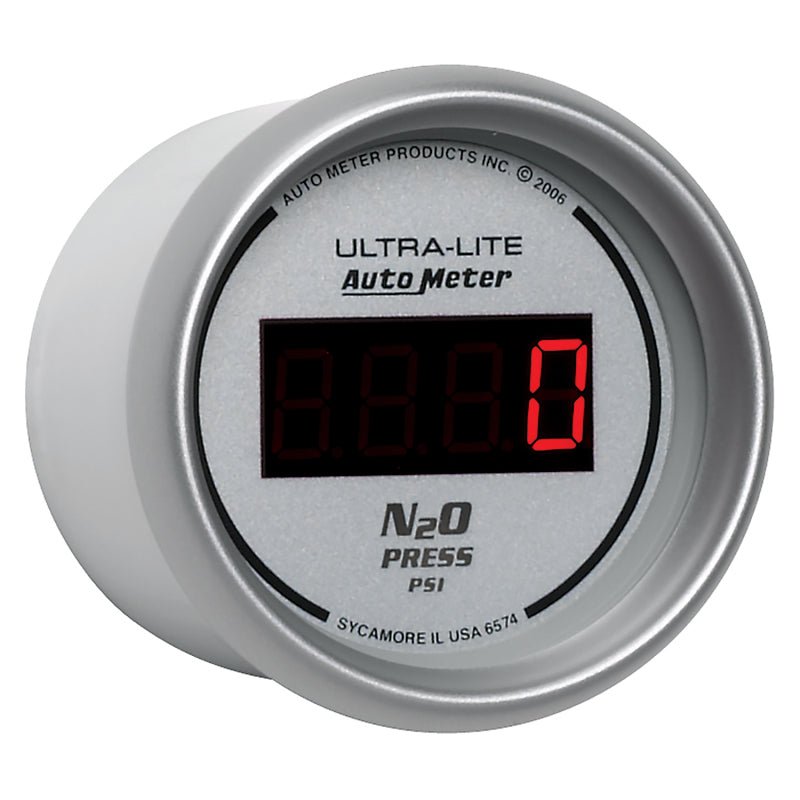 Autometer Ultra - Lite 2 - 1/16in 1600 PSI Digital Nitrous Pressure Gauge Silver Universal | 6574 - JDMusclePressure Gaugesatm6574