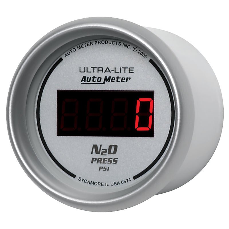 Autometer Ultra - Lite 2 - 1/16in 1600 PSI Digital Nitrous Pressure Gauge Silver Universal | 6574 - JDMusclePressure Gaugesatm6574