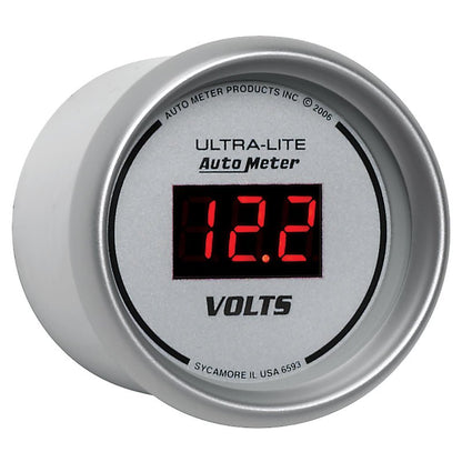 Autometer Ultra - Lite 2 - 1/16in 8 - 18 Volts Digital Voltmeter Universal | 6593 - JDMuscleVolt Gaugesatm6593