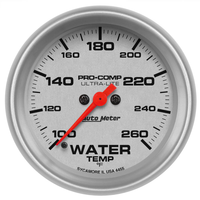 Autometer Ultra - Lite 2 - 5/8in 100 - 260F Water Temperature Gauge Digital Stepper Motor Universal | 4455 - JDMuscleTemperature Gaugesatm4455