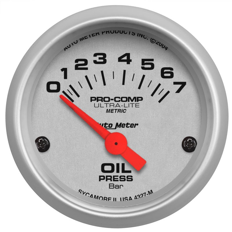 Autometer Ultra - Lite 52mm 0 - 7 Bar Electronic Oil Pressure Gauge Universal | 4327 - M - JDMusclePressure Gaugesatm4327-M