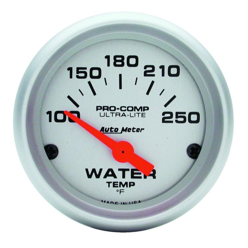 Autometer Ultra - Lite 52mm 100 - 250 Deg F Short Sweep Electric Water Temperature Gauge Universal | 4337 - JDMuscleTemperature Gaugesatm4337