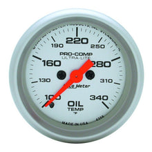 Autometer Ultra - Lite 52mm 100 - 340 degree F Full Sweep Electronic Oil Temperature Gauge Universal | 4356 - JDMuscleTemperature Gaugesatm4356