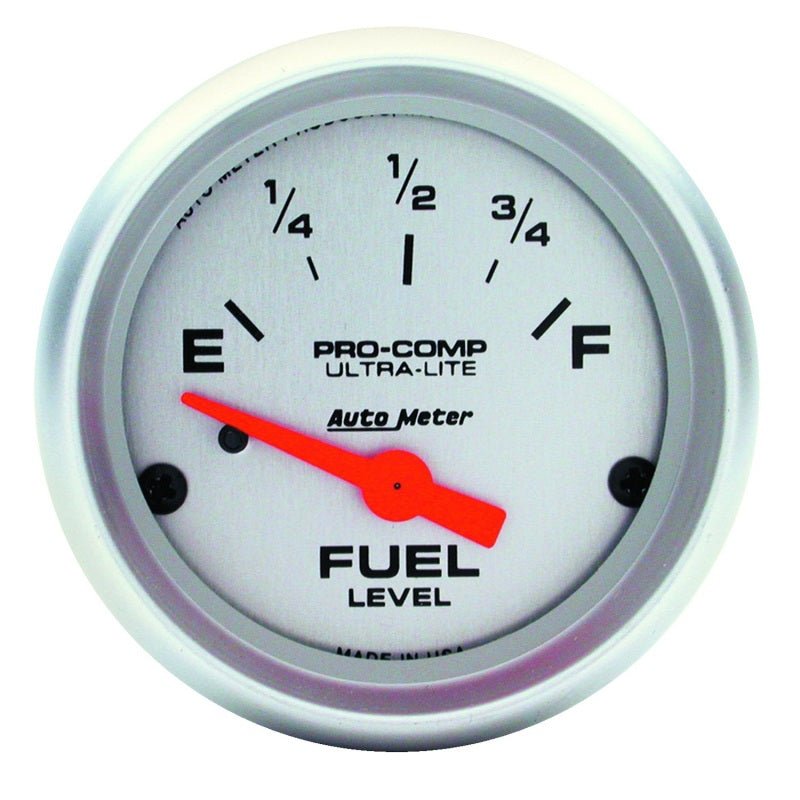 Autometer Ultra - Lite 52mm 240 OHMS Empty/33 OHMS Full Short Sweep Electronic Fuel Level Gauge Universal | 4316 - JDMuscleMulti Gaugesatm4316