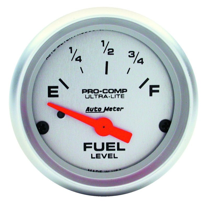 Autometer Ultra - Lite 52mm 73 OHMS Empty/10 OHMS Full Short Sweep Electronic Fuel Level Gauge Universal |4319 - JDMuscleMulti Gaugesatm4319