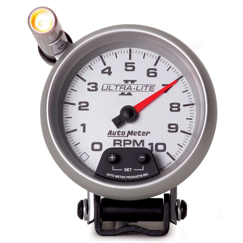 Autometer Ultra - Lite II 3 - 3/4in 10000 RPM Pedestal Mount Mini - Monster Tachometer Universal | 4990 - JDMuscleTachometersatm4990