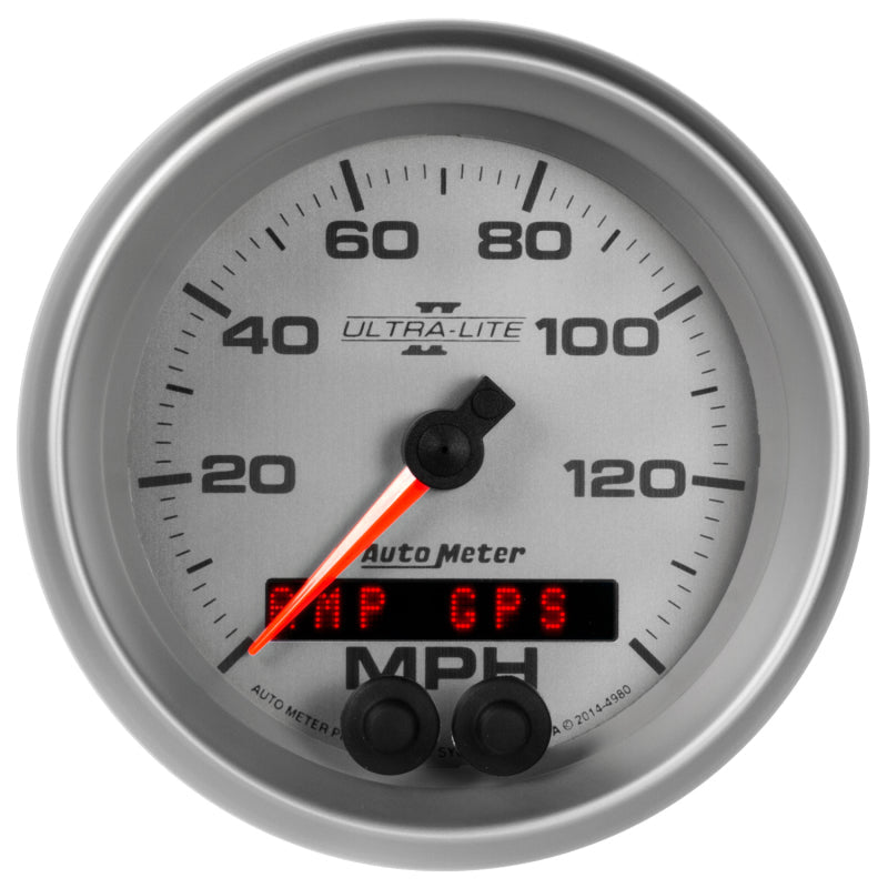 Autometer Ultra - Lite II 3 - 3/8in 0 - 140MPH In - Dash Electronic GPS Programmable Speedometer Universal | 4980 - JDMuscleMulti Gaugesatm4980