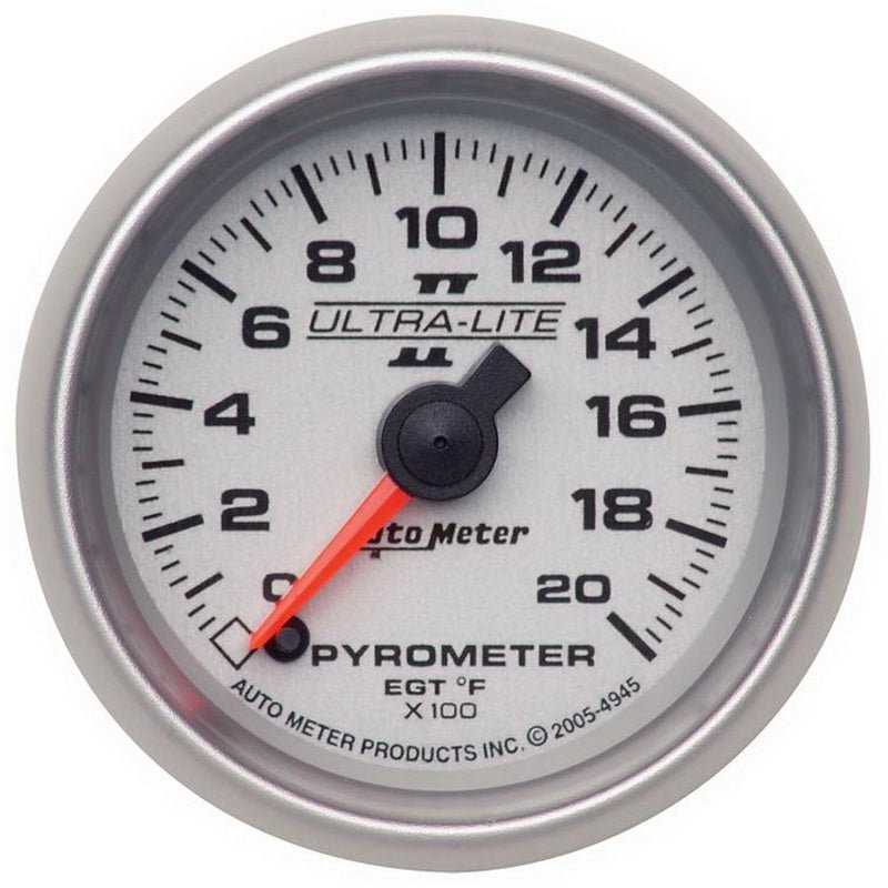 Autometer Ultra - Lite II 52mm 0 - 2000 Deg F Full Sweep Electric Pyrometer EGT Gauge Universal | 4945 - JDMuscleEGT Gaugesatm4945