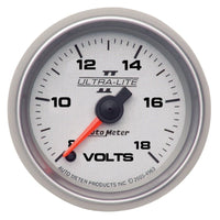 Autometer Ultra - Lite II 52mm 18 Volt Digital Stepper Motor Voltmeter Universal | 4991 - JDMuscleVolt Gaugesatm4991