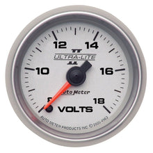Autometer Ultra - Lite II 52mm 18 Volt Digital Stepper Motor Voltmeter Universal | 4991 - JDMuscleVolt Gaugesatm4991