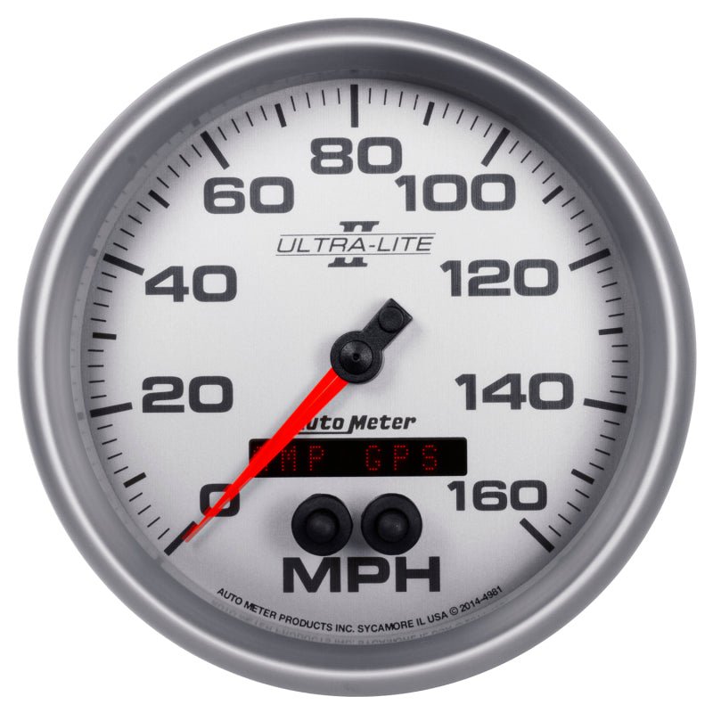 Autometer Ultra - Lite II 5in 0 - 140MPH In - Dash Electronic GPS Programmable Speedometer Universal | 4981 - JDMuscleMulti Gaugesatm4981