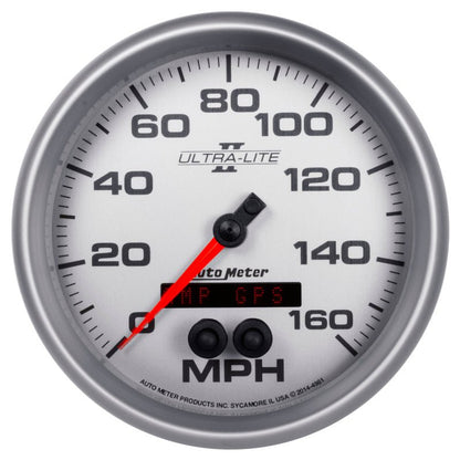Autometer Ultra - Lite II 5in 0 - 140MPH In - Dash Electronic GPS Programmable Speedometer Universal | 4981 - JDMuscleMulti Gaugesatm4981
