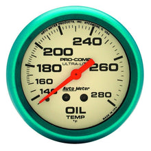 Autometer Ultra - Nite 66.7mm 140 - 280 Deg. F Mechanical Glow In The Dark Oil Temperature Gauge Universal | 4541 - JDMuscleTemperature Gaugesatm4541