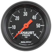 Autometer Z Series 52mm 0 - 60 PSI Mechanical Exhaust Gas Pressure Gauge Universal | 2611 - JDMusclePressure Gaugesatm2611