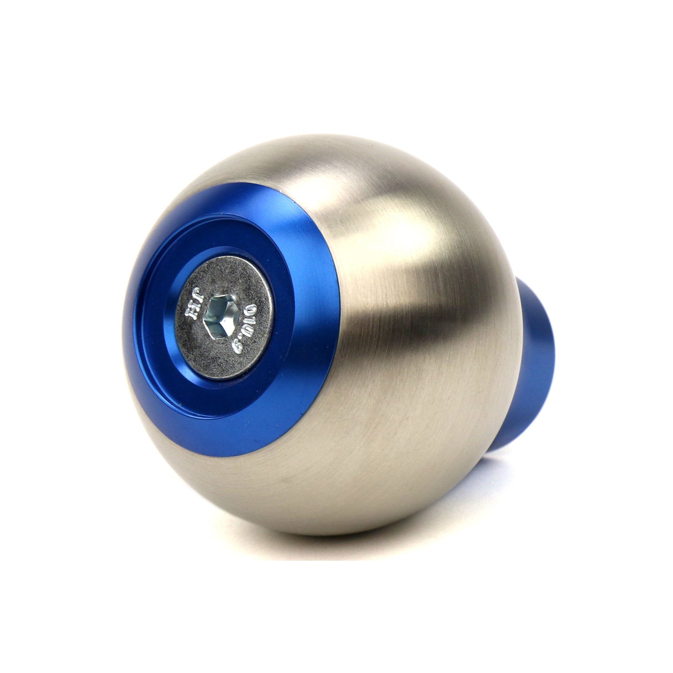 AutoStyled 6 Speed Shift Knob Blue w/ Stainless Steel Center STI