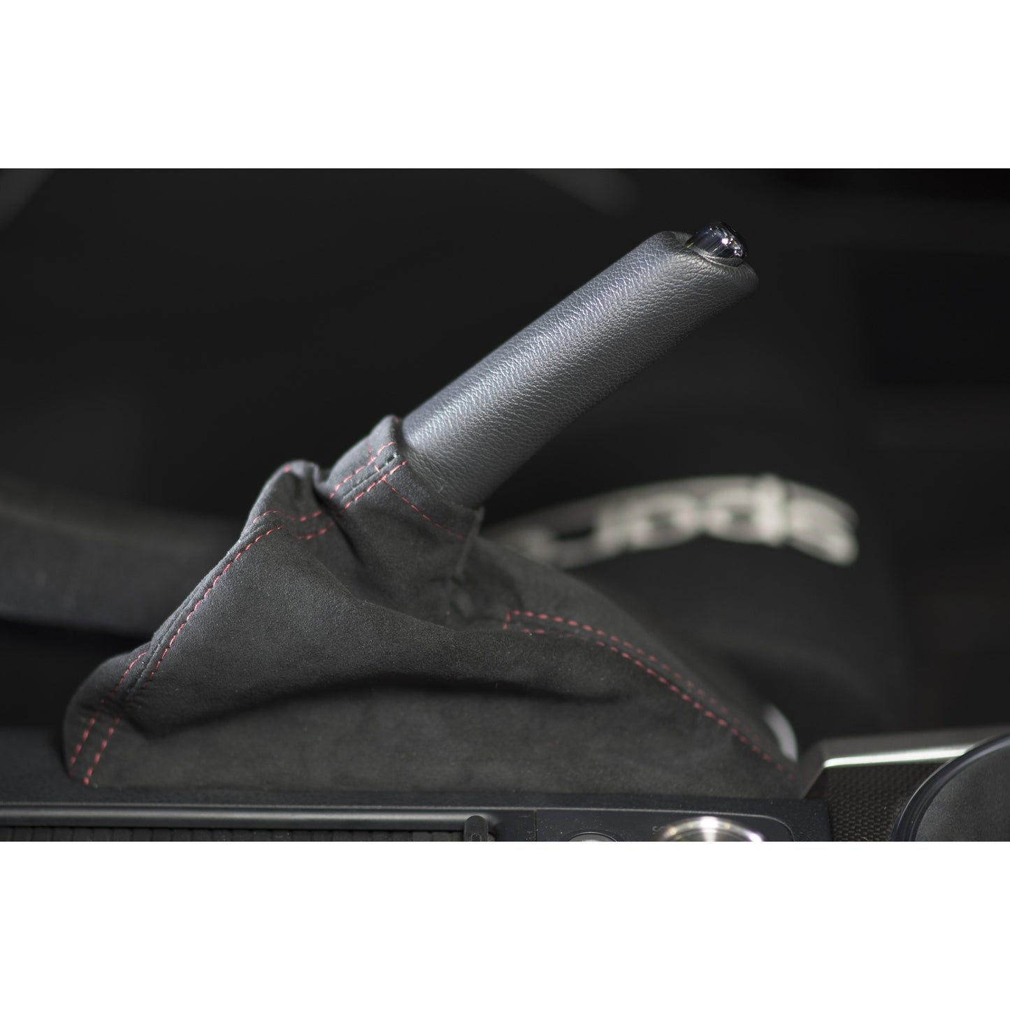AutoStyled Black Alcantara E-Brake Boot w/ Red Stitching Subaru WRX/STI 2015+-ASA-1401040101-ASA-1401040101-Boots-AutoStyled-JDMuscle