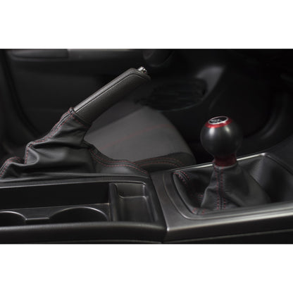 AutoStyled Black Leather E-Brake Boot w/ Red Stitching Subaru STI 2008-2014 / Subaru WRX 2009-2014-ASA-1404010101-ASA-1404010101-Boots-AutoStyled-JDMuscle