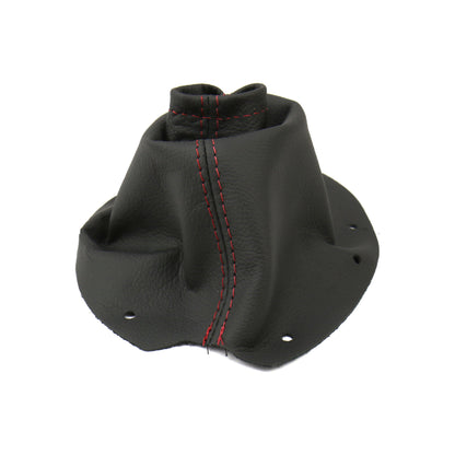AutoStyled Black Leather Shift Boot w/ Red Stitching Standard Shifter Subaru STI 2015+-ASA-1301020101-ASA-1301020101-Boots-AutoStyled-JDMuscle