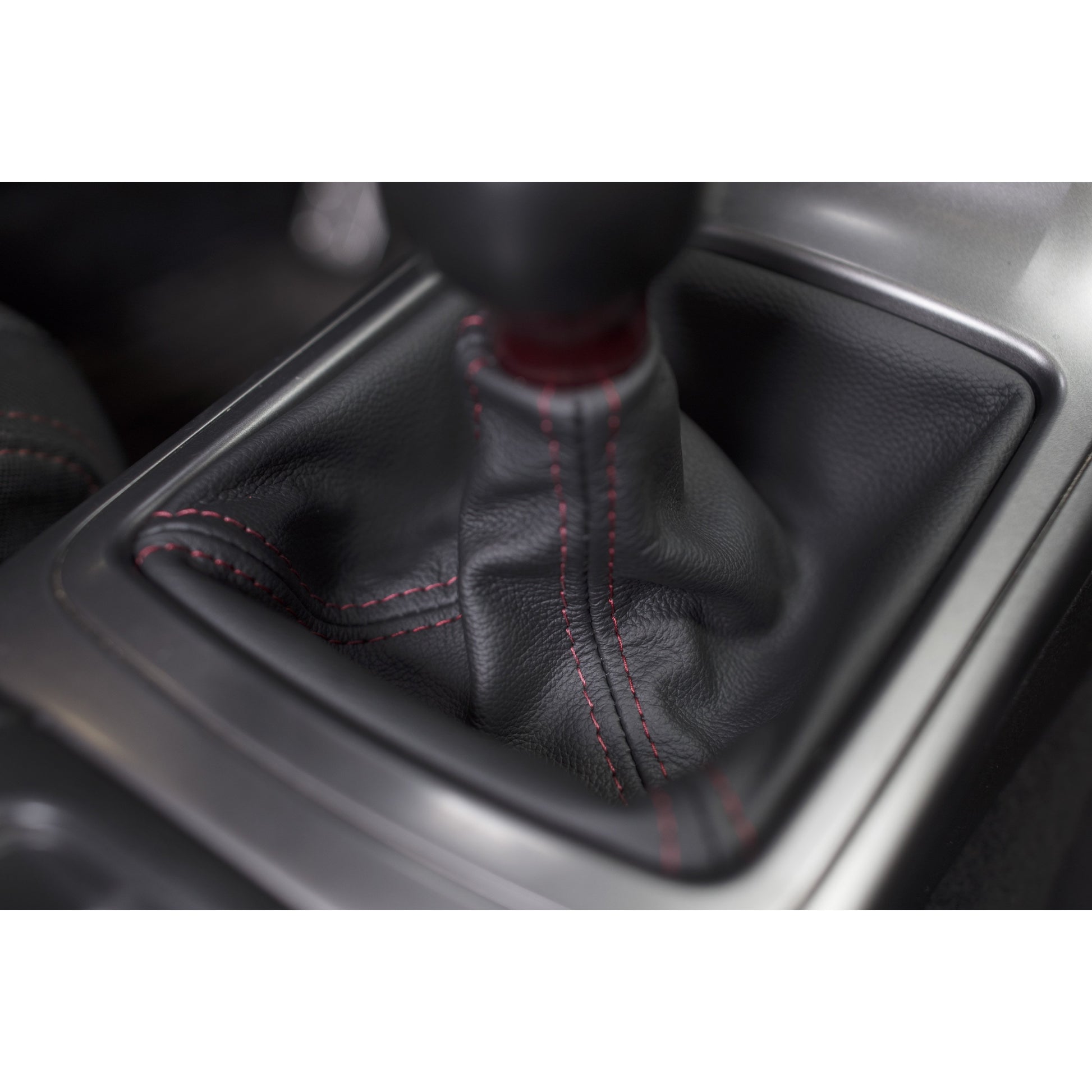AutoStyled Black Leather Shift Boot w/ Red Stitching Standard Shifter Subaru WRX 2009-2014-ASA-1304020101-ASA-1304020101-Boots-AutoStyled-JDMuscle