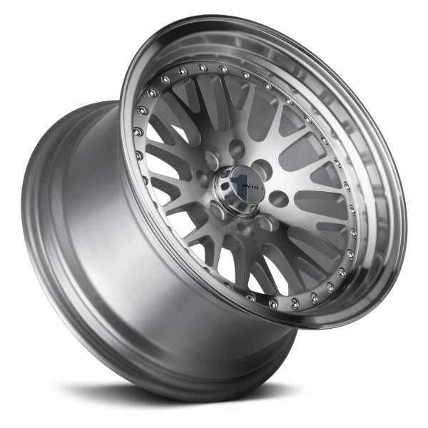 AVID1 Wheels AV12 Hyper Silver Machined Face - JDMuscleWheelsAV1215804C25MF15x84x100+25mm
