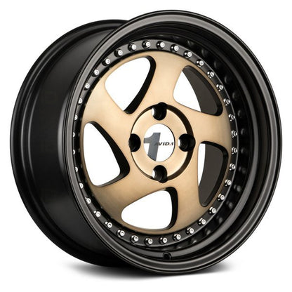 AVID1 Wheels AV19 Bronze Black Lip - JDMuscleWheelsAV1915804C25BZ15x84x100+25mm