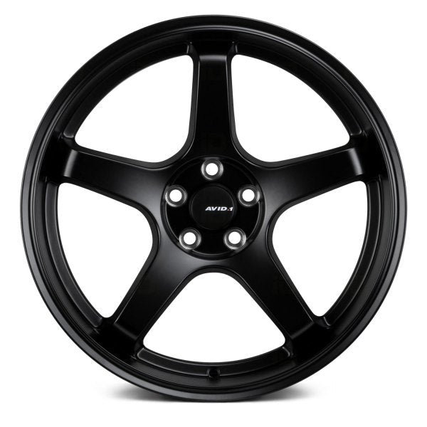 AVID1 Wheels AV28 Matte Black - JDMuscleWheelsAV2818855H35BK18x8.55x114.3+35mm