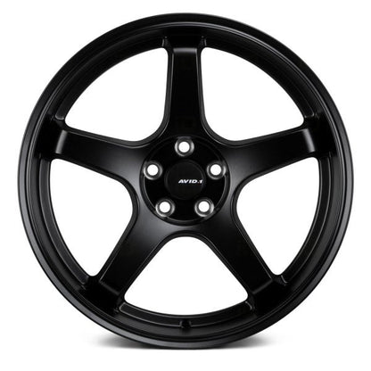 AVID1 Wheels AV28 Matte Black - JDMuscleWheelsAV2818855H35BK18x8.55x114.3+35mm