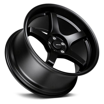 AVID1 Wheels AV28 Matte Black - JDMuscleWheelsAV2818855H35BK18x8.55x114.3+35mm