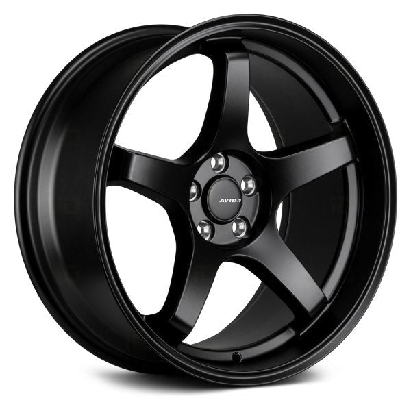 AVID1 Wheels AV28 Matte Black - JDMuscleWheelsAV2818855H35BK18x8.55x114.3+35mm