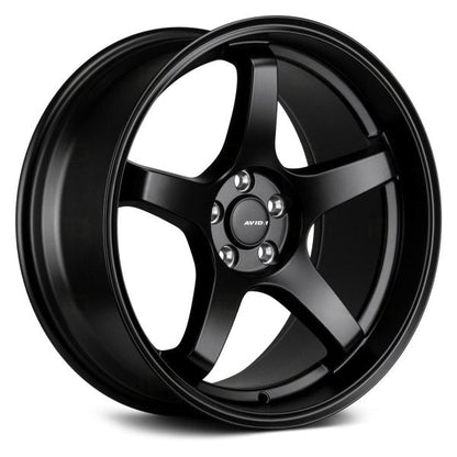AVID1 Wheels AV28 Matte Black - JDMuscleWheelsAV2818855H35BK18x8.55x114.3+35mm