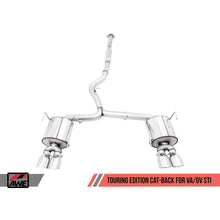 AWE 11-14 WRX/ 11-21 STI Sedan Touring Edition Cat Back Exhaust Chrome Silver Quad Tips | 102mm | 3015-42104