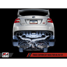 AWE [11-21 WRX/STI Sedan] Track Cat Back Exhaust Diamond Black Quad Tips 102mm | 3020-43066