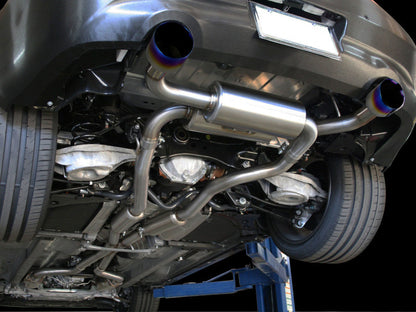 aFe Takeda 2-1/2in 304SS Cat-Back Exhaust w/ Blue Flame Tips Infiniti G37 2008-2013 / Q60 V6-3.7 2014-2015 | 49-36103-L