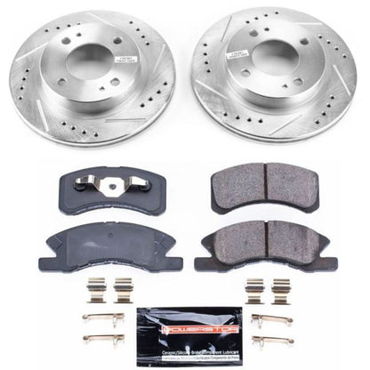 Power Stop Front Z23 Evolution Sport Brake Kit Mitsubishi Mirage 2014-2017 | K7217