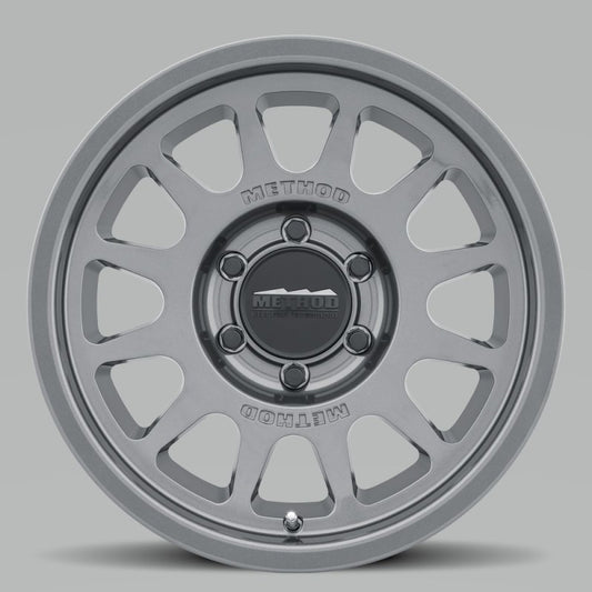 Method MR703 17x8.5 0mm Offset 6x5.5 106.25mm CB Gloss Titanium Wheel | MR70378560800