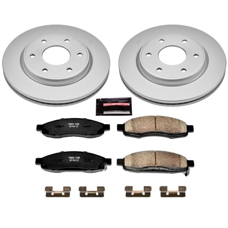 Power Stop Front Z17 Evolution Geomet Coated Brake Kit Infiniti QX56 2005-2007 / Nissan Armada 2005-2006 / Titan 2005-2007 | CRK211