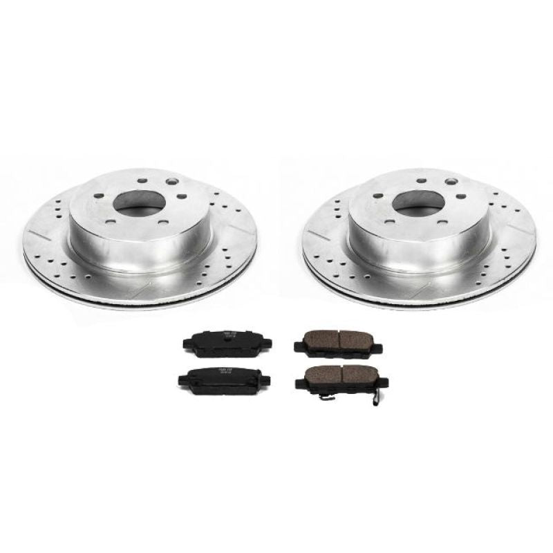 Power Stop Rear Z23 Evolution Sport Brake Kit Infiniti G35 2005-2008 / M35 2006-2010 / M45 2007-2010 / EX35 2008-2012 / G25 2011-2012 / G37 2009-2013 / Q40 2015 / QX50 2014-2017 / Nissan 350Z 2006-2009 / 370Z 2009-2017 / Maxima 2009-2017 | K179